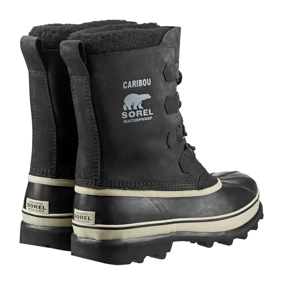 Sorel Men's 9 Women's 11 CARIBOU WP Waterproof Winter Boots Black Dark Stone NIB